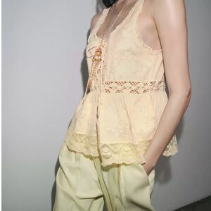 Zara Cream Lace Blouse